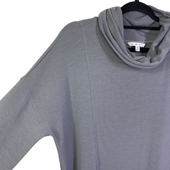 CABI Grey Cowl Neck Sweater Dress - Picture 3 of 8